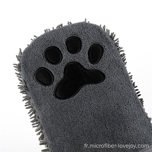 Serviettes en microfibre chenille pour chien Serviettes en microfibre pour chat doux